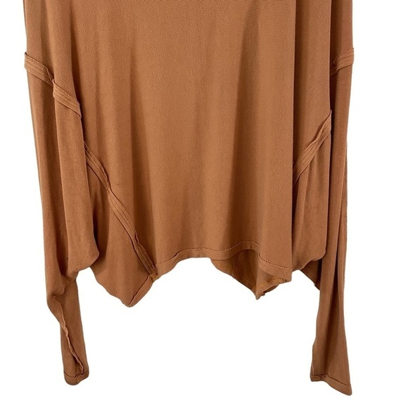 Free People Alameda Oversized Pullover Top, Caramel, Size M - Picture 6 of 10